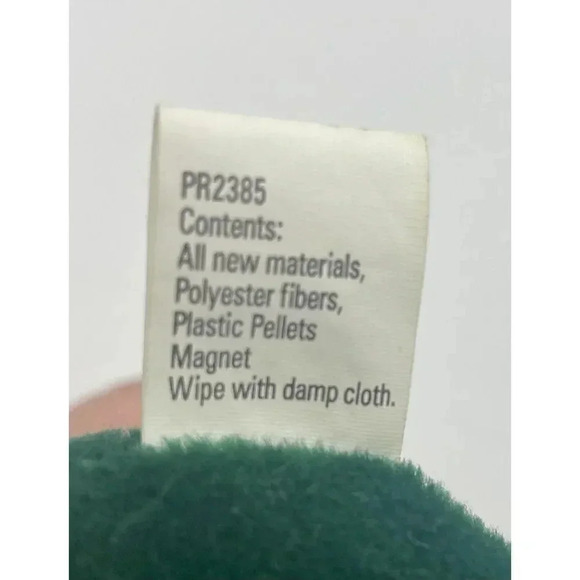 Hallmark Kiss Kiss Mistletoe Bear‎ Brown Green Overalls Plush 10” - Picture 4 of 4